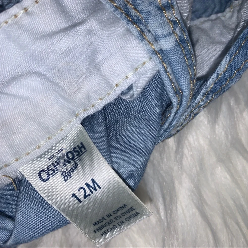 Oshkosh B’Gosh denim overall dress — 12 months